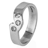 Pre-Owned 18ct White Gold Shaped Diamond Band Ring 4111270