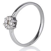 Pre-Owned 14ct White Gold Seven Stone Diamond Cluster Ring 4332153