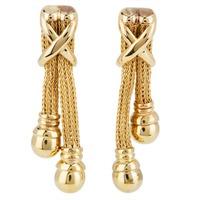 Pre-Owned 9ct Yellow Gold Stem and Leverback Dropper Earrings 4165368