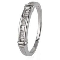 Pre-Owned 18ct White Gold Baguette Diamond Half Eternity Ring 4148365