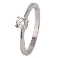 pre owned 9ct white gold four claw diamond solitaire ring 4185751