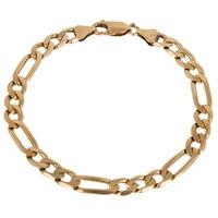 Pre-Owned 9ct Yellow Gold Figaro Chain Bracelet 4174848