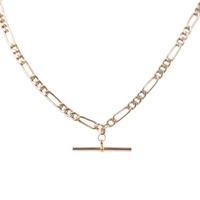 Pre-Owned 9ct Yellow Gold Figaro T-Bar Chain Necklace 4102061