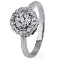 Pre-Owned 14ct White Gold Diamond Cluster Ring 4328057