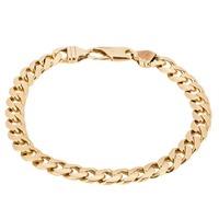 pre owned 9ct yellow gold mens solid curb chain bracelet 4174896