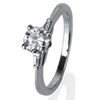 Pre-Owned 14ct White Gold Diamond Solitaire Ring 4332697