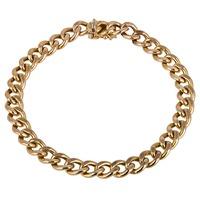 Pre-Owned 9ct Yellow Gold Mens Curb Chain Bracelet 4174882