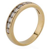 Pre-Owned 18ct Yellow Gold Channel Set Diamond Half Eternity Ring 4112242