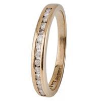 pre owned 9ct yellow gold diamond half eternity ring 4111083