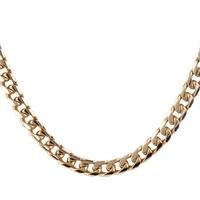 pre owned 9ct yellow gold rounded curb chain necklace 4103157