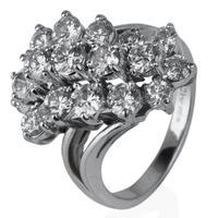 Pre-Owned 14ct White Gold Multi Diamond Cluster Ring 4332705