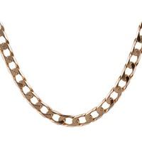 Pre-Owned 9ct Yellow Gold Flat Curb Chain Necklace 4103195