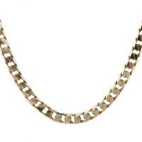 Pre-Owned 9ct Yellow Gold Flat Curb Chain Necklace 4103179