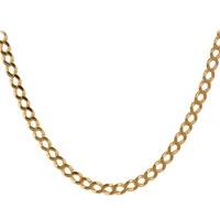 pre owned 9ct yellow gold flat curb chain necklace 4103177
