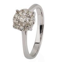 Pre-Owned 14ct White Gold Diamond Cluster Ring 4328050
