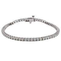 pre owned 9ct white gold diamond tennis bracelet 4307718