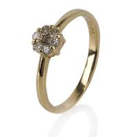 Pre-Owned 14ct Yellow Gold Seven Stone Diamond Cluster Ring 4332166