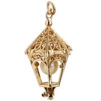 pre owned 9ct yellow gold old street lamp lantern charm pendant 415215 ...