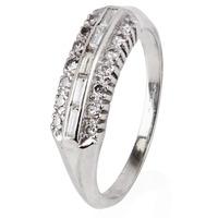 Pre-Owned 9ct White Gold Stone Set Half Eternity Ring 4332753