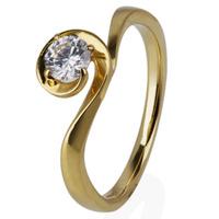 pre owned 18ct yellow gold diamond solitaire ring 4112122