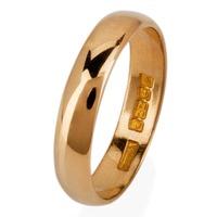 Pre-Owned 22ct Yellow Gold D Shape Plain Band Ring 4187574