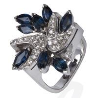 Pre-Owned 14ct White Gold Sapphire and Diamond Ring 4332457