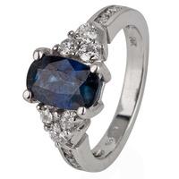 pre owned 14ct white gold sapphire and diamond seven stone ring 433296 ...