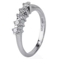 Pre-Owned 18ct White Gold Five Stone Diamond Ring 4112153
