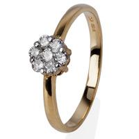 Pre-Owned 18ct Yellow Gold Seven Stone Diamond Cluster Ring 4329537