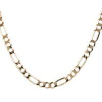 pre owned 9ct yellow gold traditional figaro chain necklace 4103143