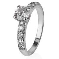 pre owned 18ct white gold diamond single stone ring 4112093