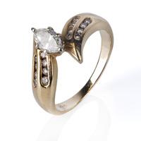Pre-Owned 14ct Yellow Gold Marquise Diamond Ring 4332526