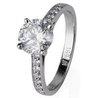 pre owned platinum diamond solitaire ring 4332798