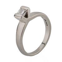 pre owned platinum princess cut diamond solitaire ring 4112225