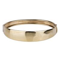 pre owned 9ct yellow gold plain tapered bangle 4121677