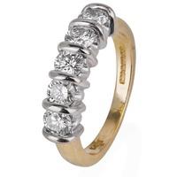 Pre-Owned 18ct Yellow Gold Diamond Five Stone Ring 4112087
