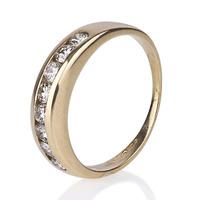 pre owned 14ct yellow gold channel set half eternity ring 4329957