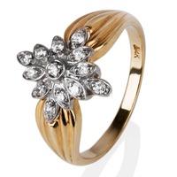 Pre-Owned 14ct Yellow Gold Diamond Set Cluster Ring 4332529