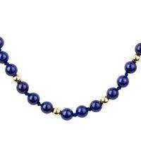 Pre-Owned Lapis Lazuli and Gold Bead Necklace 4304078