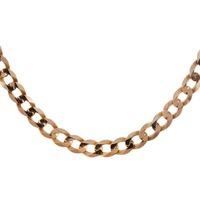 pre owned 9ct yellow gold flat curb chain necklace 4103161