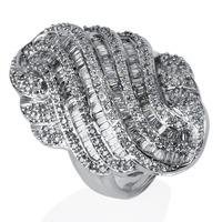 Pre-Owned 14ct White Gold Diamond Cluster Ring 4332512