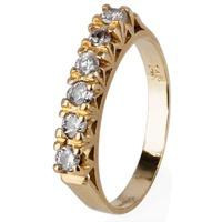 Pre-Owned 14ct Yellow Gold Diamond Half Eternity Ring 4332841