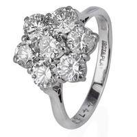Pre-Owned 18ct White Gold Platinum Set Seven Stone Cluster Ring 4112085