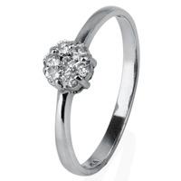 Pre-Owned 14ct White Gold Seven Stone Diamond Cluster Ring 4329350