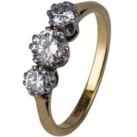 Pre-Owned 18ct Yellow Gold Three Stone Diamond Ring 4112078