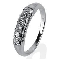 Pre-Owned 14ct White Gold Diamond Five Stone Ring 4332636