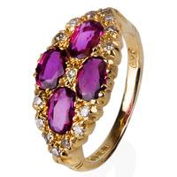 Pre-Owned 18ct Yellow Gold Ruby and Diamond Ring 4112044