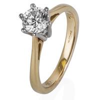 pre owned 18ct yellow gold diamond solitaire ring 4112086