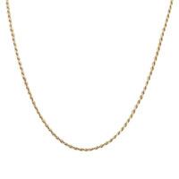 Pre-Owned 9ct Yellow Gold Solid Rope Chain Necklace 4102136