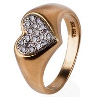 Pre-Owned 14ct Yellow Gold Heart Shaped Diamond Cluster Ring 4332894